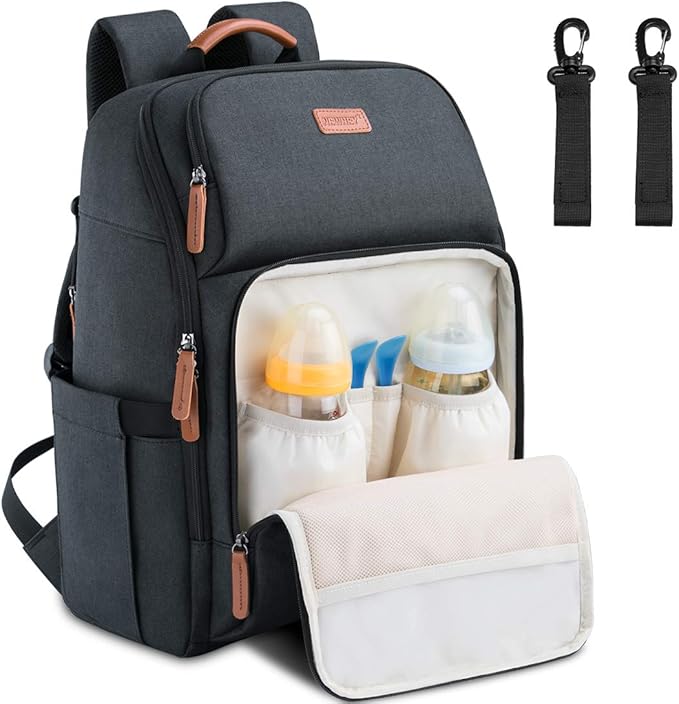 Sac à Dos à Langer Imperméable Grande Capacité – Multifonction Voyage Bébé avec Fixation Poussette et Poches Isothermes