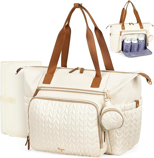 Sac à Langer Bébé Grande Capacité avec Matelas à Langer – Sac de Voyage Imperméable et Multifonction