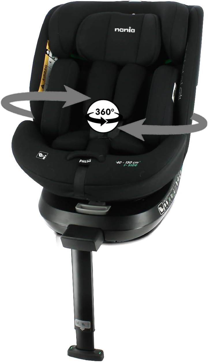Siège Auto Bébé Pivotant 360° i-Size Évolutif – ISOFIX, Naissance à 12 ans, Confort et Sécurité