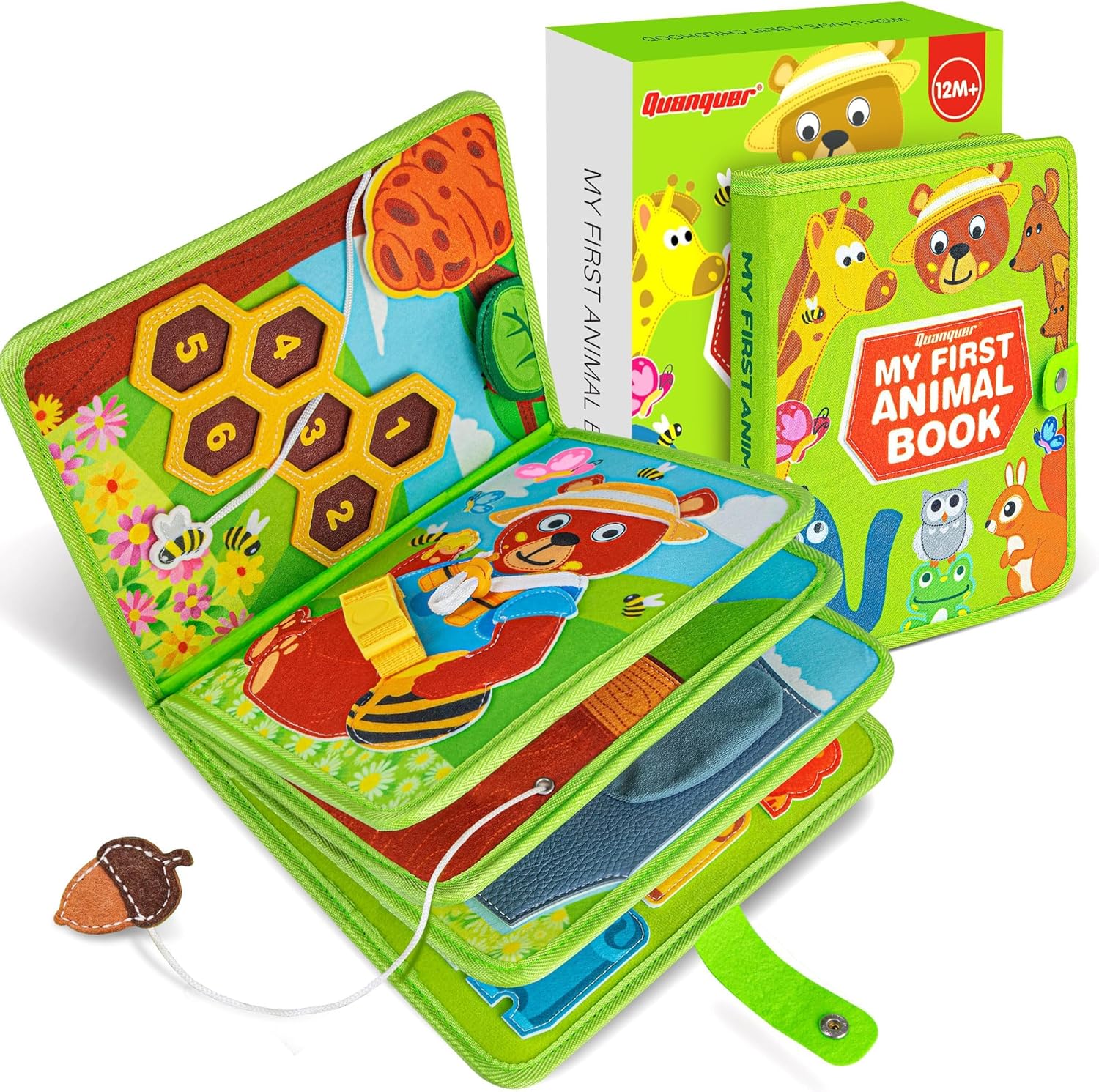 Busy Board Montessori Bébé – Tableau d’Activités Sensoriel Portable pour Voyage