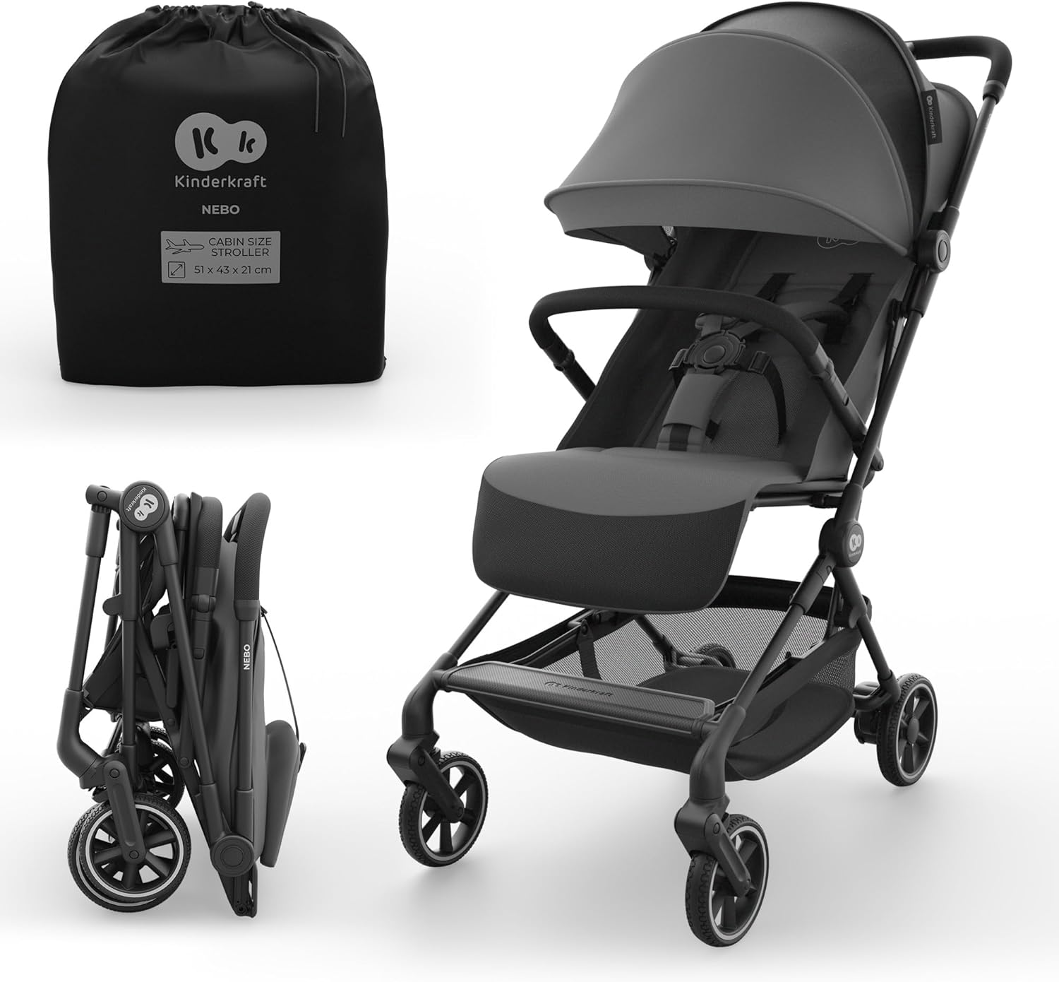Poussette Voyage Ultra Légère Pliable – Compacte, Cabine Avion, Confort Bébé, Idéal Déplacements